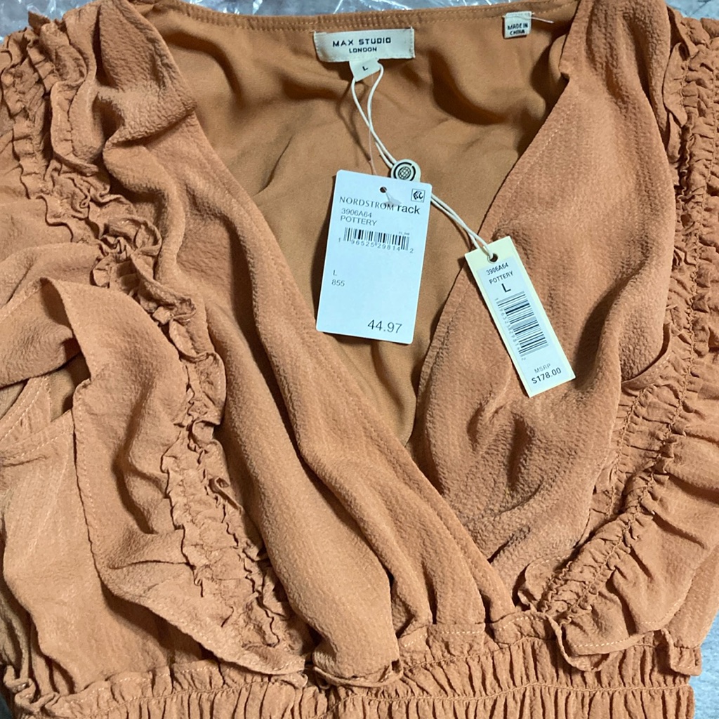 Max Studio Nwot Flutter Sleeve Maxi